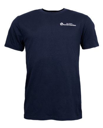 Herr T-shirt "Jag stödjer Hundar Utan Hem" Blå